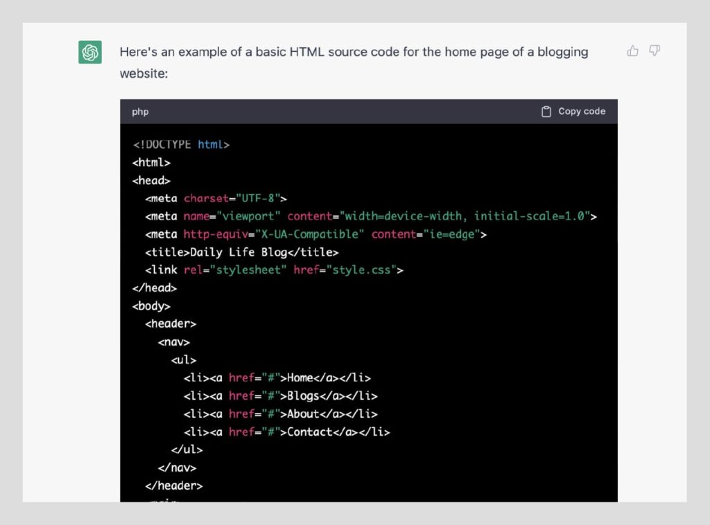 Web pages expect from Chat GPT Web pages expect from Chat GPT