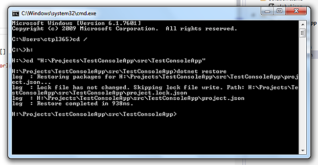 dotnet restore