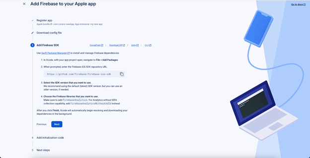 Add Firebase SDKs To Your App