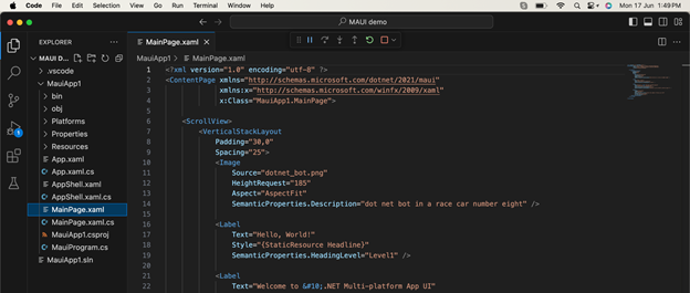 MainPage xaml