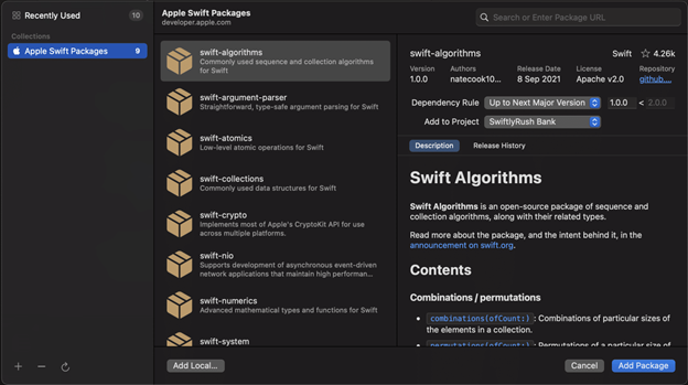 navigate to file add packages