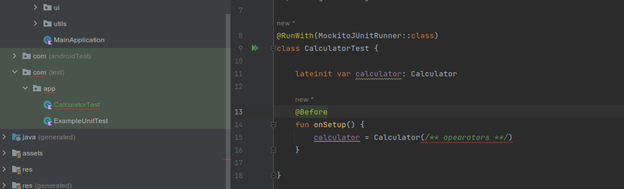 setup calculator class