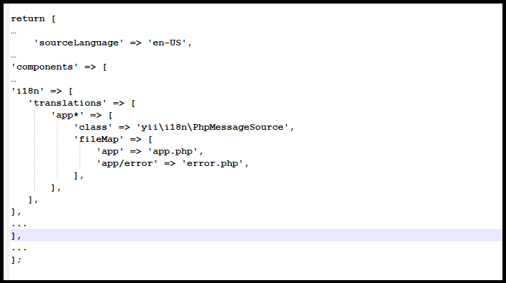 i18n object into components array